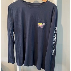 𝅺vineyard vines womens basketball long sleeve tee size large